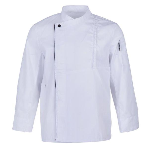 

chef coat jacket long sleeve catering kitchen uniform apparel, Black;white