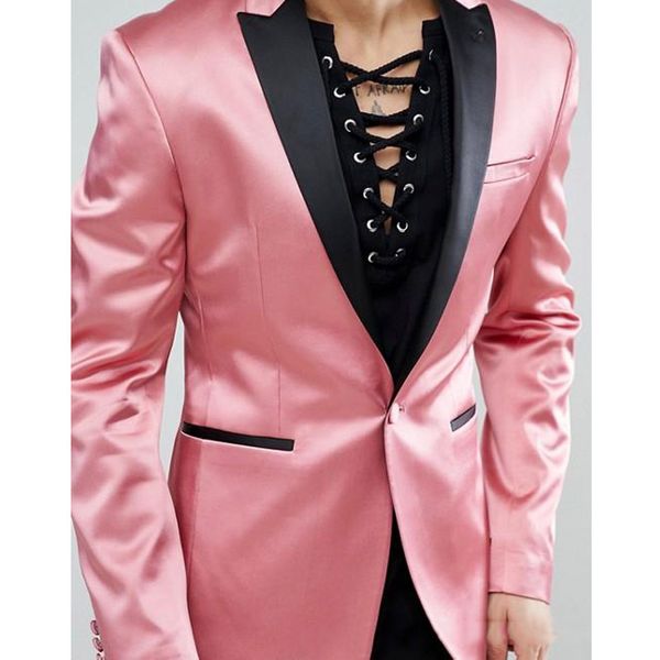 

pink 2 pieces men's wedding groom suits formal party groomsmen suit custom italian mens wedding groom tuxedo, Black;gray