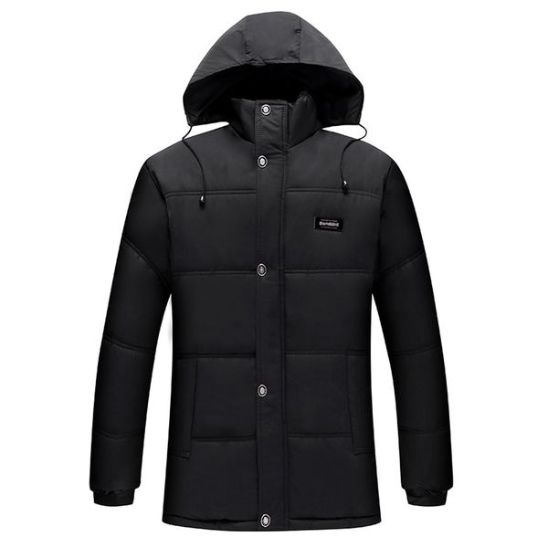 

men jacket mens men's autumn and winter new style thickening warm clothes cotton coat casual mens male manteau homme hiver, Black
