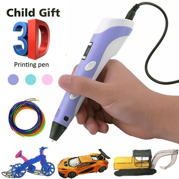 

3d pen led screen diy 3d printing pen 1.75mm abs/pla drawing with filament creative toy gift for kids design drawing tool, Black;red