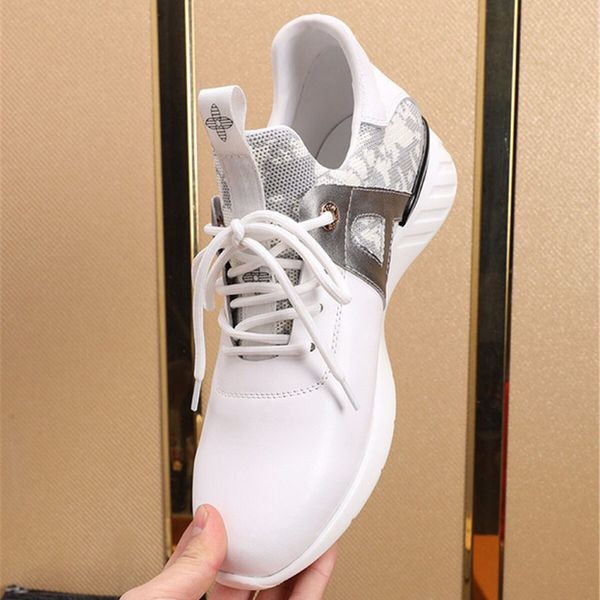 

new men lightweight running shoes shockproof lack up breathable male sneakers height walking gym shoes man, Black