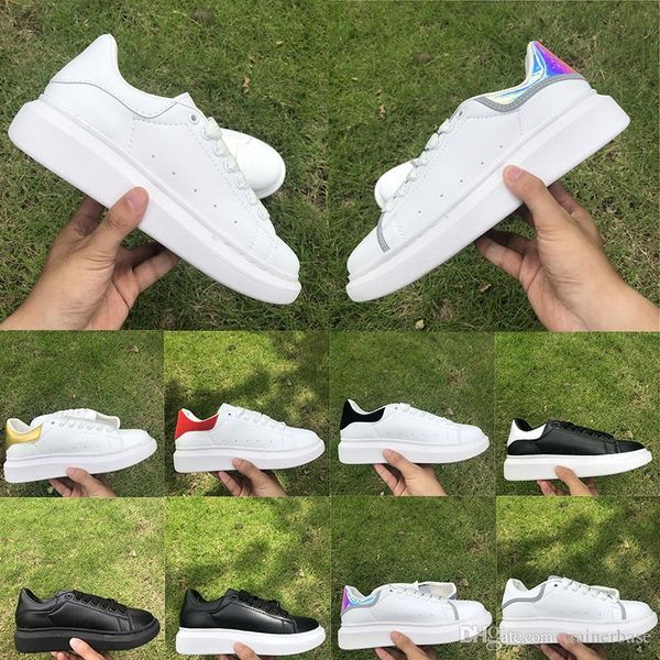

designer casual shoes men black white 3m reflective luxury womens trainers fashion party platform leather flat height increasing sneakers