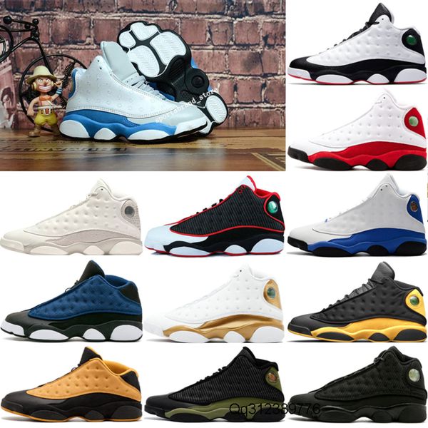 

13s classic 13 bred italy blue basketball shoes olive dmp black cat he got game chicago melo class of 2003 men women sports