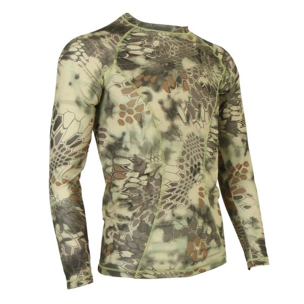 

outdoor hunting t-shirt quick-drying breathable nylon camo tees, Gray;blue