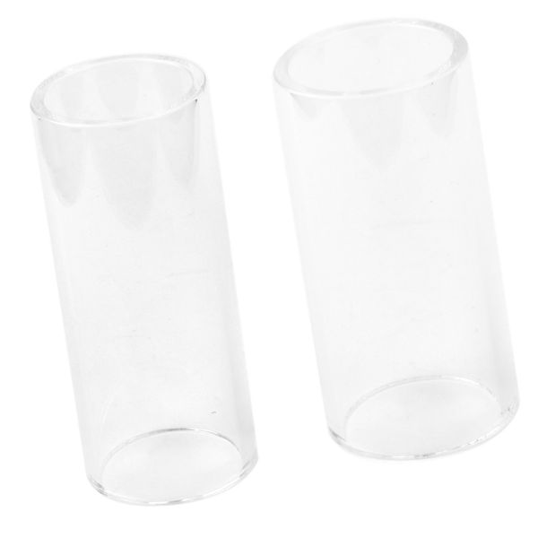 

2 pieces guitar slide transparent clear bottleneck finger slide bar