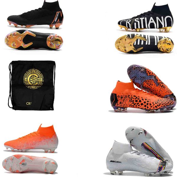 

2019 mens soccer shoes superfly chapater 6 cr7 se fg soccer cleats crampons de football boots mercurial superfly vi 360 neymar ronaldo