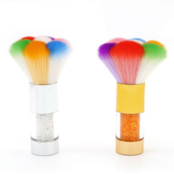 

nail brush nails dust cleaner acrylic colorful makeup brushes with diamond cleaning dust brushes art nail tools gga1979, Yellow