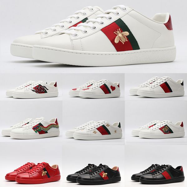 

ace luxury shoes 2020 triple black vintage white sneakers for men woman luxe star bee red green stripe designer flats skate casual shoes