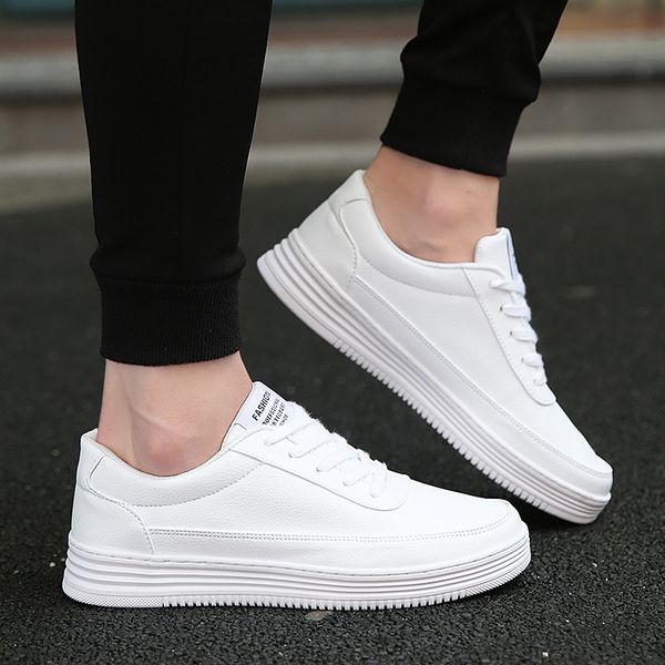 

sneakers for men vulcanized shoes simple round toe casual shoes mens white daily footwear male big size 38-48 fashion hx-17 t200413, Black