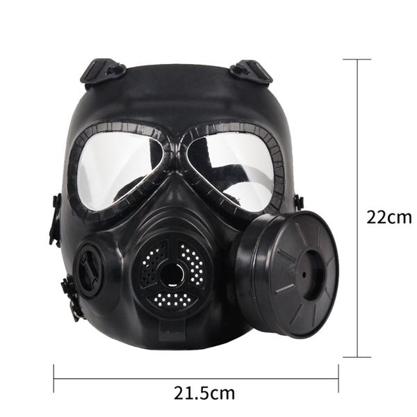 

gaming protective helmet gas mask equipped double fans for cs paintball tactical army head face protector new