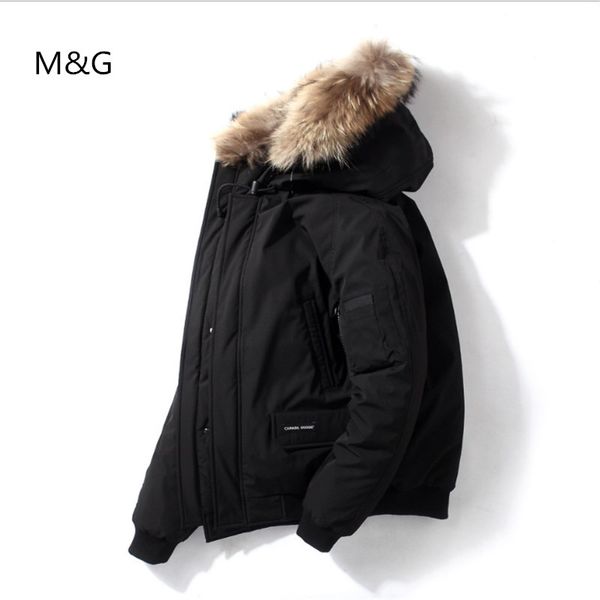 

male winter thick warm youth loose casual coat 90% white duck down fashion hooded parkas black new short men down jacket coat