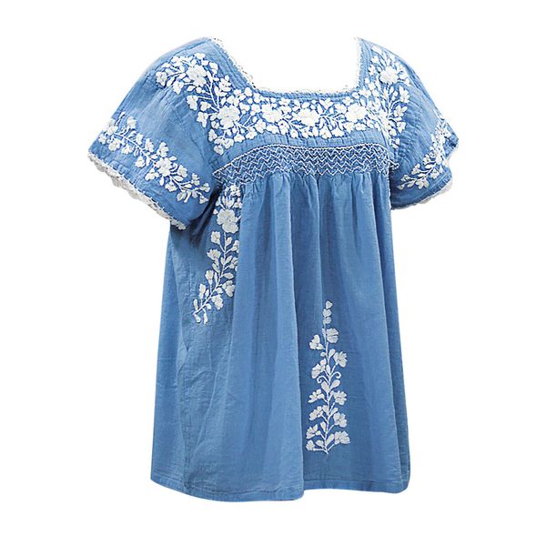 

women plus size o-neck short sleeve bohemian printed blouse easy loose fashion summer boho plus size 5xl elegant, White