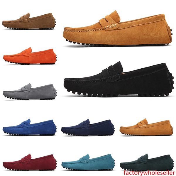 

new non-brand designer loafers shoes slip-on men casual chaussures mens dress sneakers vintage triple black green 38-47 style 9