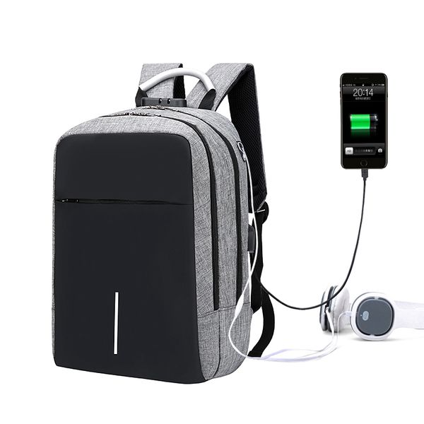 

bellelife password lock anti-theft backpacks with usb charging night light strip backpack travel backpack mochila mujer