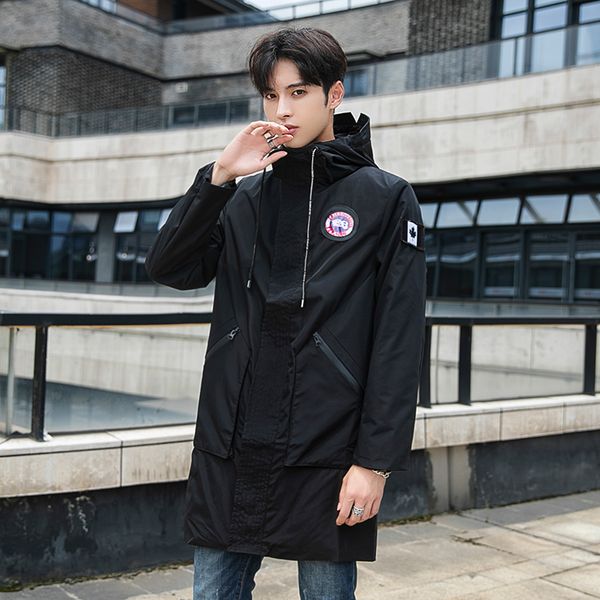 

trench coat men full length overcoat tactical sport men winter coats coats casaco masculino new elling gg50009, Tan;black