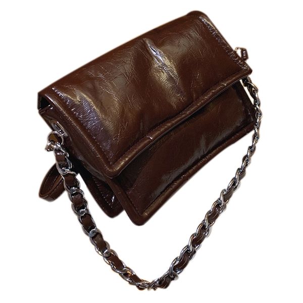 

soft pu leather crossbody bag women's chain design shoulder messenger bag women's small handbag