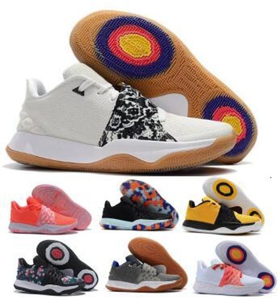 

kyrie low 1 basketball shoes dark obsidian amarillo floral punch uncle drew triple white mens luxury designer trainers sneakers shoes, Black