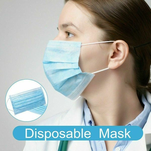 

fedex 50x disposable face mask 3ply mask anti dust with elastic loop dust mouth mask protection mascherine 200320-002