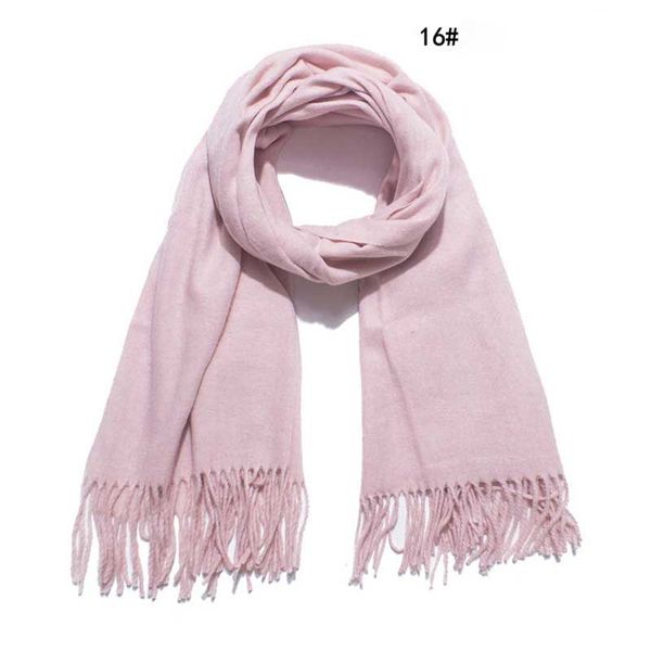 

drop autumn jewelry tassel winter scaves fashion wool 010123 scarves ring color scarf wrap ship solid btuww, White;black