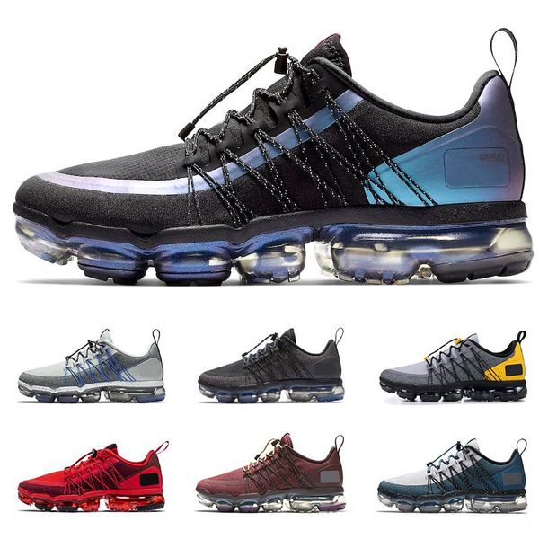 

2020 laser fuchsia utility running shoes for men triple white black reflective wolf grey designer mens trainers sports sneakers 40-45