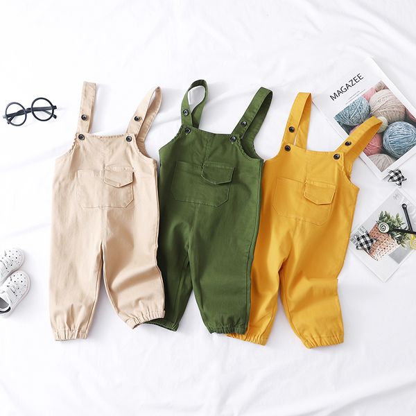 

new 2019 spring boys girls cotton cusual overall 1pc 75-95cm height baby boy baby girl romper kids spring autumn romper, Blue