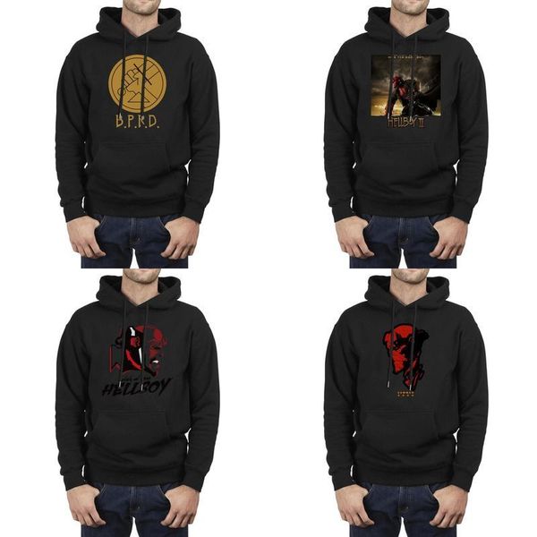 

fashion men hellboy logo black fleece hoodies,sweatshirt personalised funny make hoodies ii the golden army logos movie teaser poster