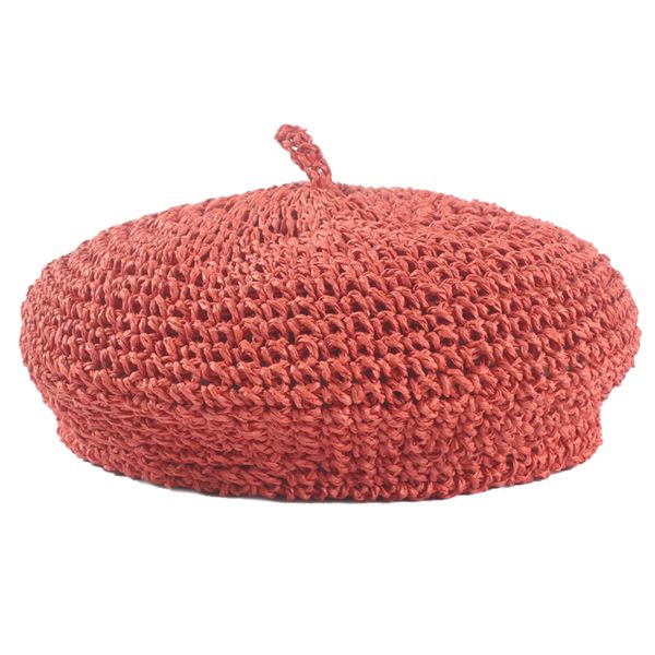 

2019 new handmade women berets female straw hats for spring autumn girl flat cap knit black beret gifts for woman, Blue;gray