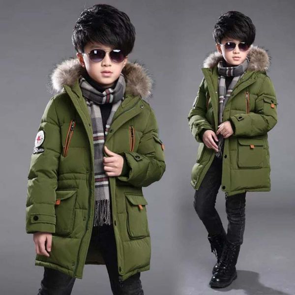 

new baby boys winter coat 6 to 14 years hooded children patchwork down baby boy winter jacket boys kids warm outerwear parks, Blue;gray