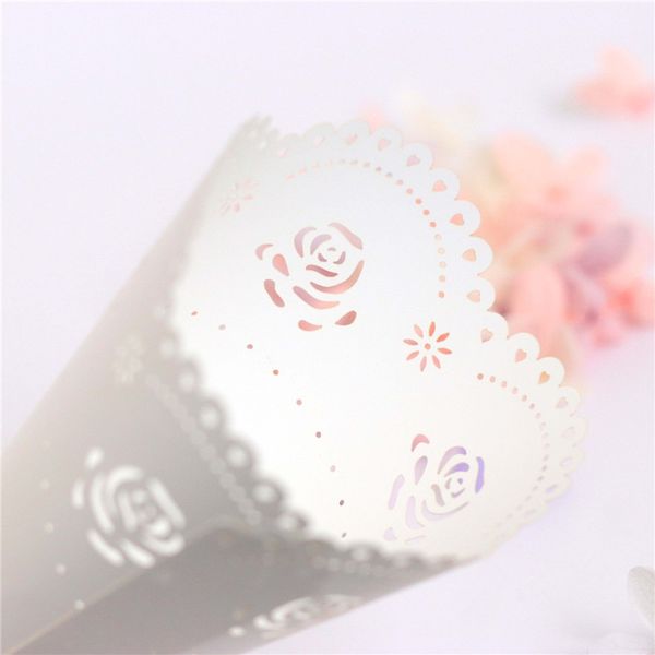 Mini Paper Wedding Confetti Cone Tray Diy Hollowing Out Stand