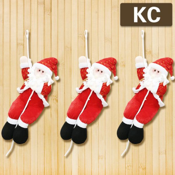 

new christmas decorations mall window pendant cartoon cloth christmas climbing rope elderly kindergarten teacher hanging ornaments