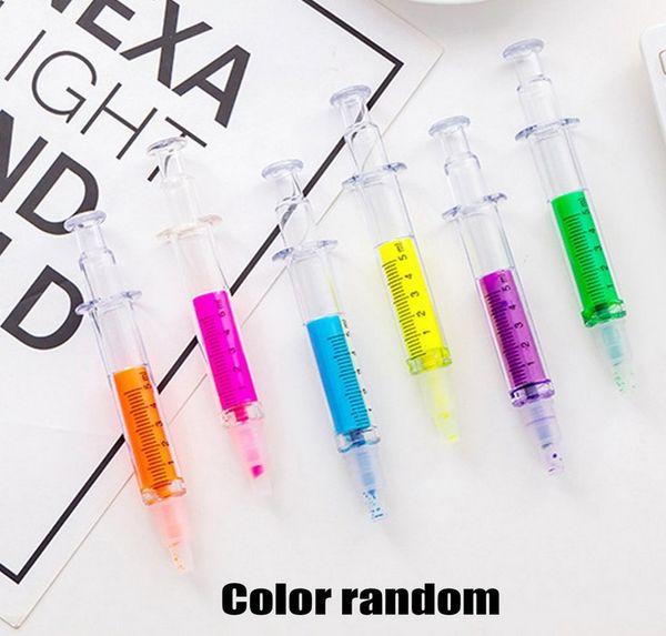 

highlighter pen plastic school office student arts student dropshipping cheap, Black;red