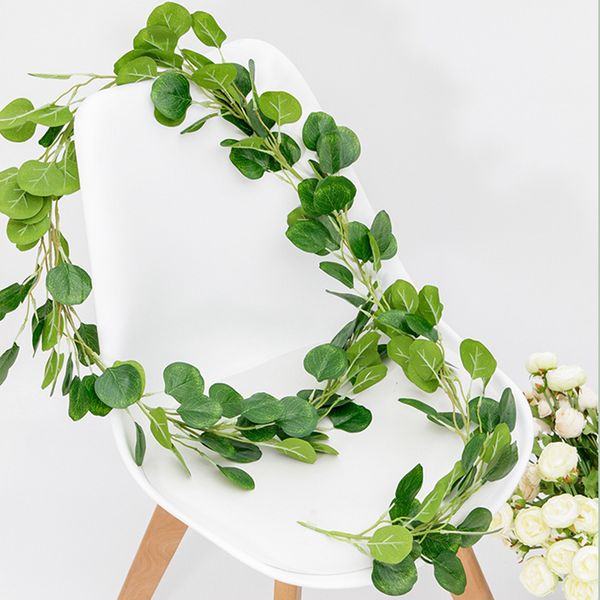 

wedding decoration artificial ivy garland vineyards artificial fake green eucalyptus plants vertical garden wall decor