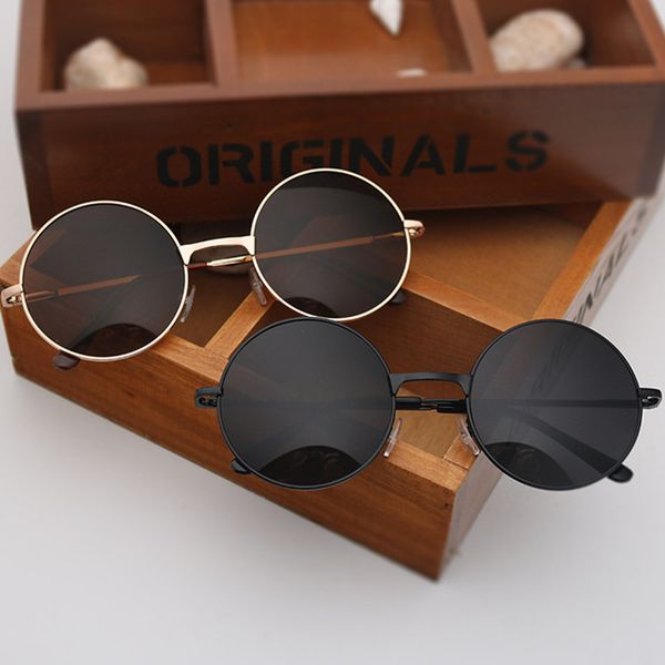 

fashion round metal frame sunglasses men women retro classic prince mirror circle round sunglasses muti-colors optional, White;black