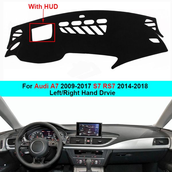 

car inner dashboard cover dash mat carpet cape cushion for a7 2010 - 2017 s7 7 2014 - 2018 lhd rhd car styling rug 2016
