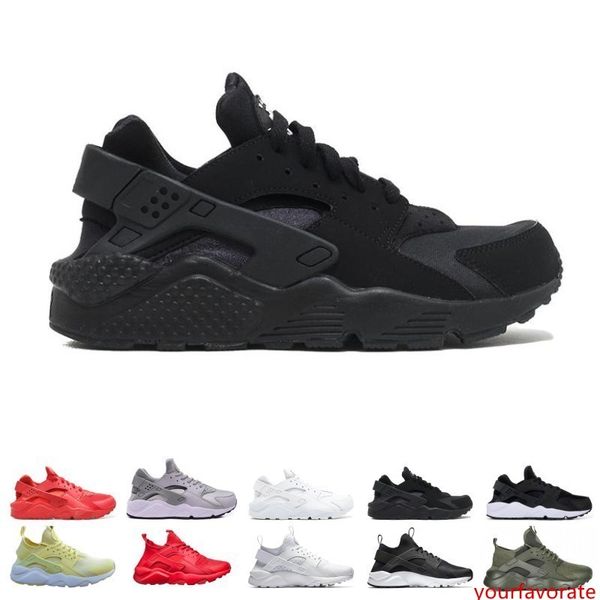 

новый huarache 1,0 4,0 кроссовки мужчины женщины лучшие качества нашивки balck белый oreo спорт обувь дизайнер кроссовки кроссовки размер 36