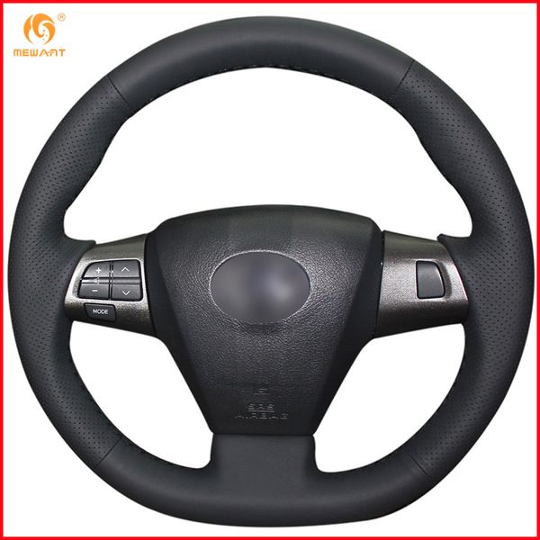 

mewant for corolla 2011 2012 2013 rav4 2011 2012 auris matrix black artificial leather car steering wheel cover interior