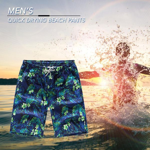 

men's beach pants quick drying beach shorts swimming surfing boating water sports trunks breathable loose swimwear shorts