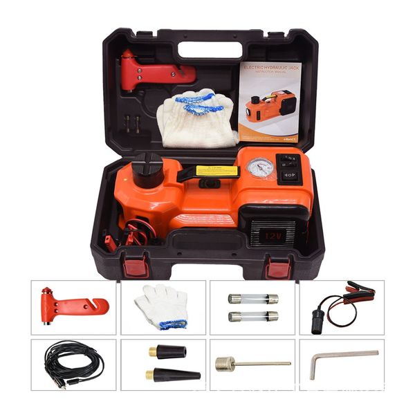 

3 in 1 car electric jack hydraulic floor 12v dc 5 ton lift scissor jack repair tool auto emergency roadside tire change lifting