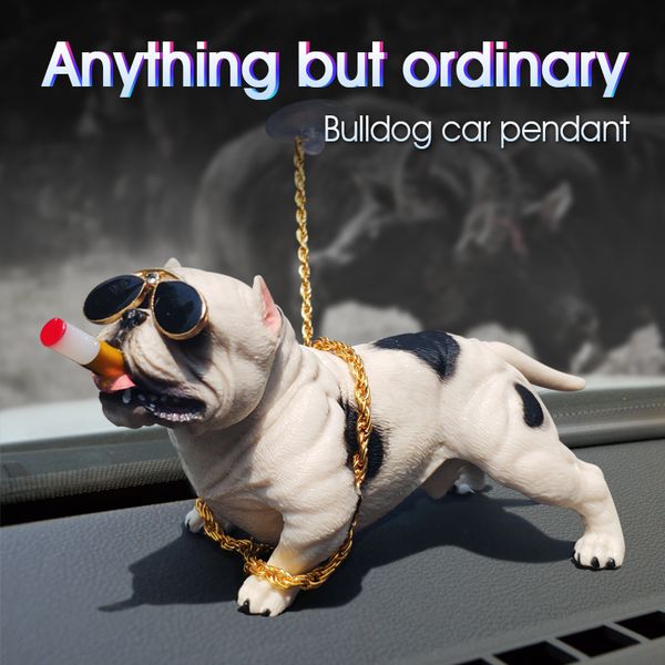 

car decoration dog ornaments resin bully dog doll auto interior accessories cute vivid model in the car