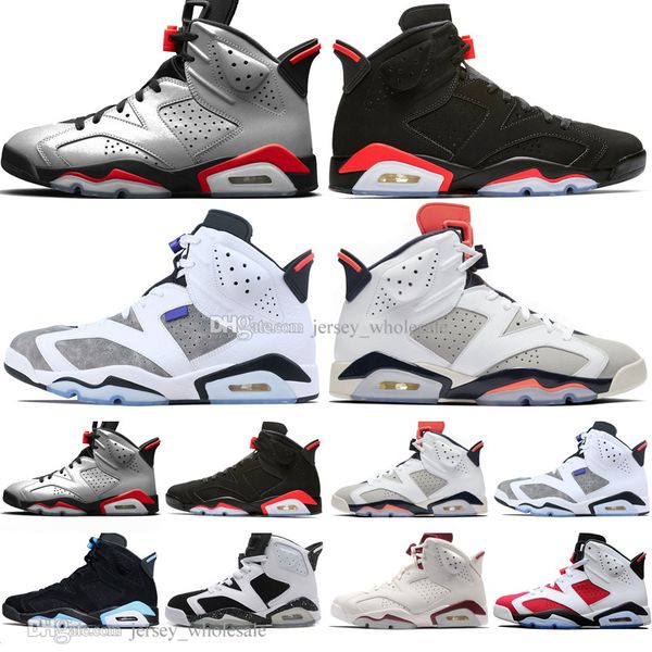 

2019 bred vi 6 6s mens basketball shoes infrared 23 3m reflective tinker gatorade green blue men sport sneaker designer trainer