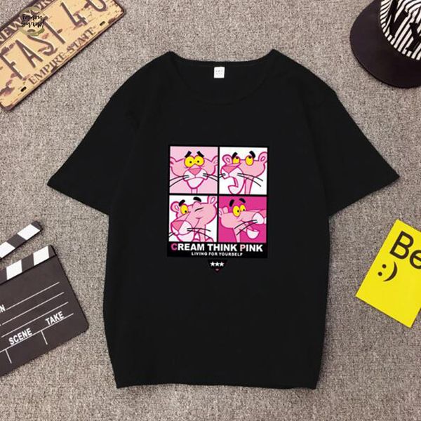 

t shirt woman spring summer fashion print short mouw around the throat women casual loss t femme, White