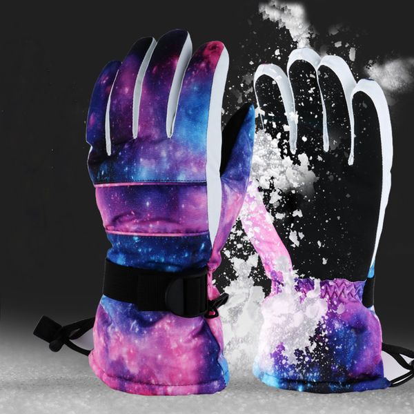 

2019 winter ski gloves men's snowboard guantes guantes nieve women's mittens de invierno windproof thick warm waterproof gloves