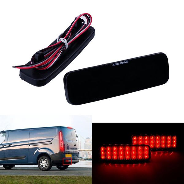 

red led rear bumper reflector tail slight smoke black lens for transit