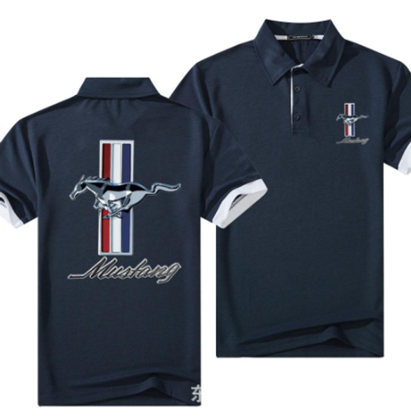 

brand for mustang polo shirt men cotton short sleeve tee shirts mens casual summer breathable solid color polos shirt e2