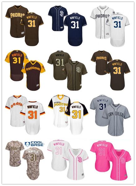

custom san diego san diegopadres 31 dave winfield baseball jersey padres baseball wear men women youth jerseys, Blue;black