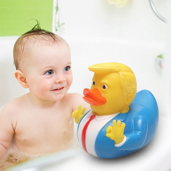 

2020 Duck Bath Toy PVC Trump Duck Shower Floating US President Doll Shower Water Toy Novelty Kids Gifts