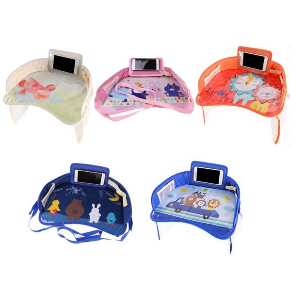 

car safety seat dinner plate, multifunctional baby dining drawing table waterproof baby cartoon table with fixed strap 24be