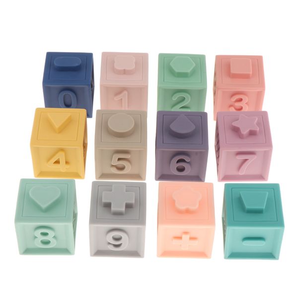 

colorful infant grasping 3d embossed rubber stacking balls gifts