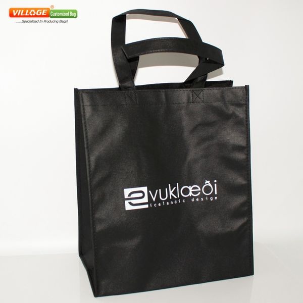 

wholesale 100pcs custom shopping bags with logo online 35h*30w*18g cm d19011204