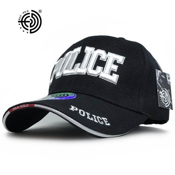 

хань дикий] охотничьи шапки полиции бейсбольная кепка тактическая мужчины шапки регулируемые кости холст письмо женские наручные изогнутый, Black;white